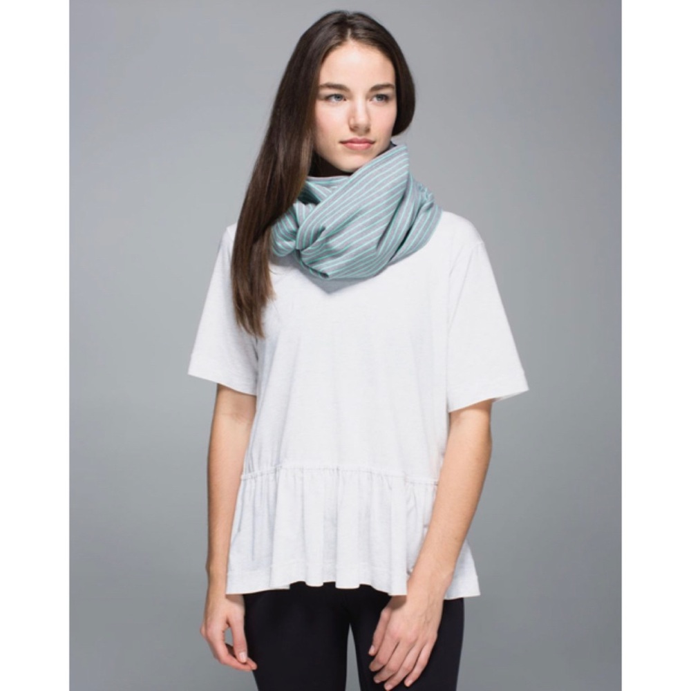 Lululemon Vinyasa Scarf Rulu Parallel Stripe Menthol Heathered slate